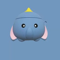 Cute Design Cartoon Silicone Cover Skin for Airpod (1 / 2) Charging Case (Elephant)